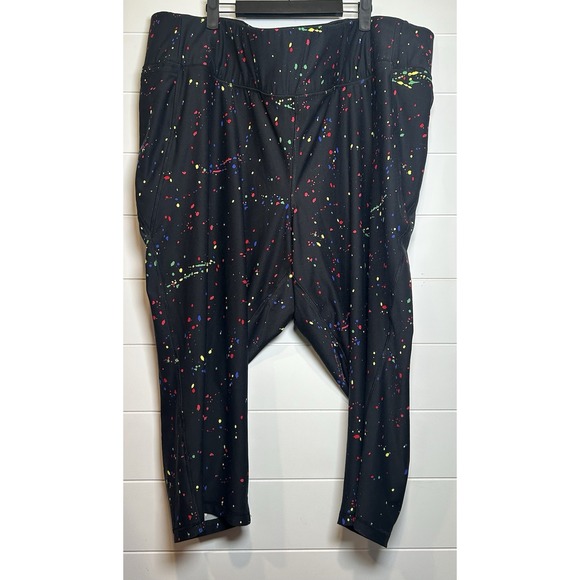 LIVI Active Capri Leggings Women's Plus Size 34/36 Splatter Print EUC - Picture 2 of 8